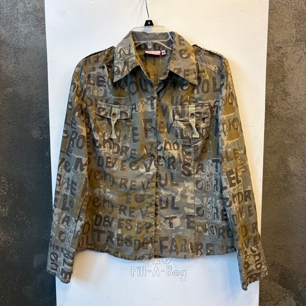 Blue Collection Vintage Olive Camo Utility Jacket